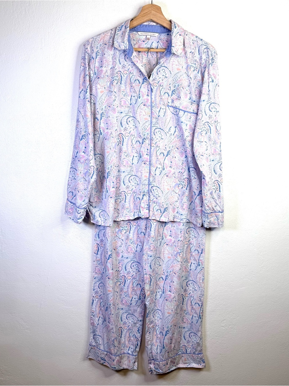 Victoria's Secret VS Mayfair Pastel Paisley Y2K Women's Pajama Set Size Small